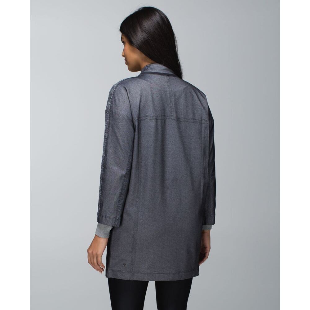 Lululemon Cocoon Car Coat Coco Pique Shine Dot Black XS - Picture 10 of 11
